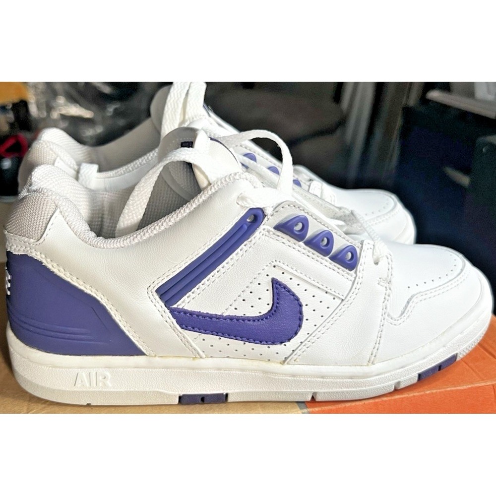 Vintage Nike Air Force II Women's Sz 6.5 White/Purple Low-Top Sneakers NEW!